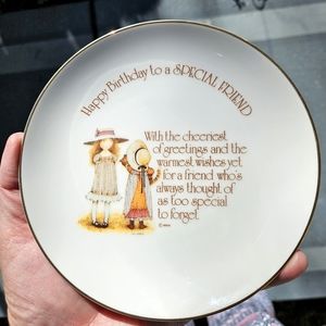 Holly Hobbie 6" plate Happy Birthday Lasting Memories Fine Porcelain Japan